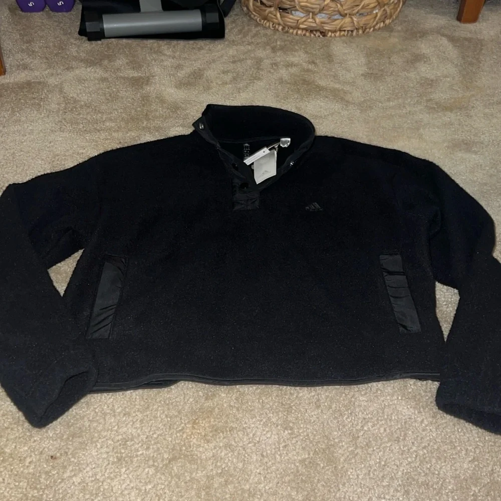 NWT! Adidas crop fleece - Picture 1 of 2